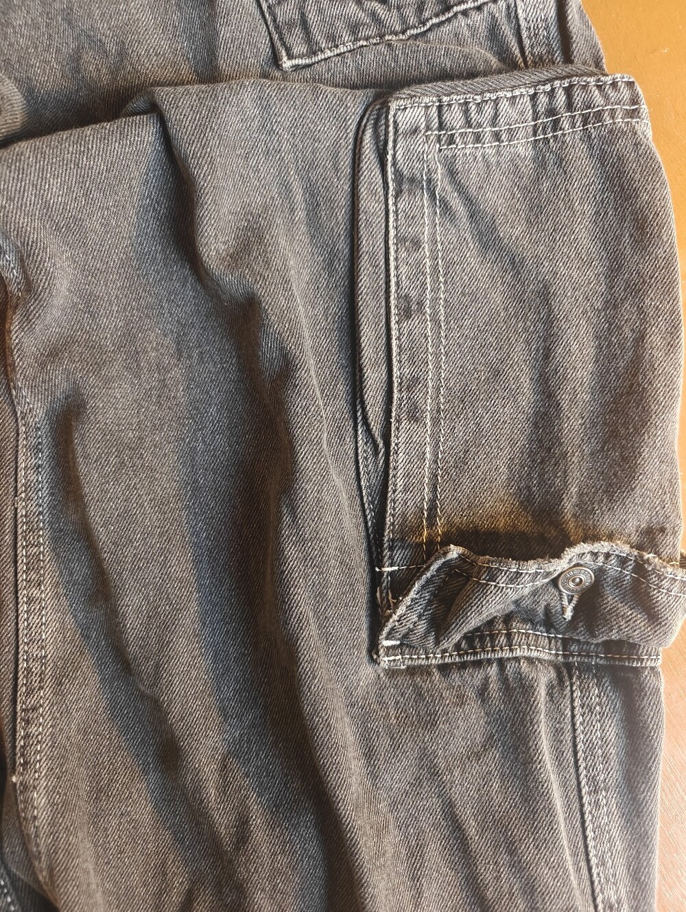 BDG 26/32 CARGO Jeans Wide Leg DRAGON black Stonewash EUC URBAN OUTFITTERS - Picture 4 of 10